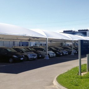 gazebo cicogna max esempio copertura auto per concessionaria